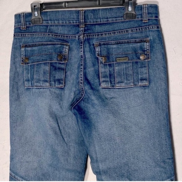 Vintage Request Relaxed Fit Cropped Capri Jeans With Brown Stitching 9 - Picture 12 of 13